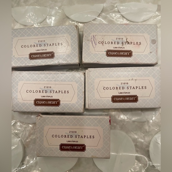 LOT of Craft Supplies colored staples, paperbag,party bag, sticker letter square - Picture 2 of 14